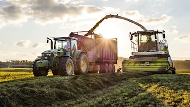 tractor on field