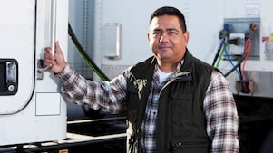 Man holding the handle