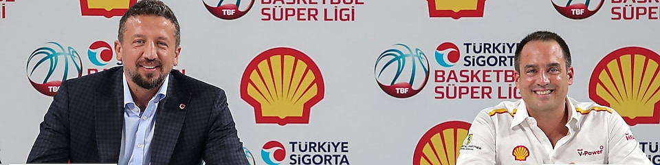 Türkiye Basketbol Federasyonu Başkanı Hidayet Türkoğlu ve Shell & Turcas CEO’su Emre Turanlı