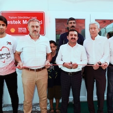 Belen Basketbol Köyü Konteyner Kent Shell Destek Merkezi açılışı