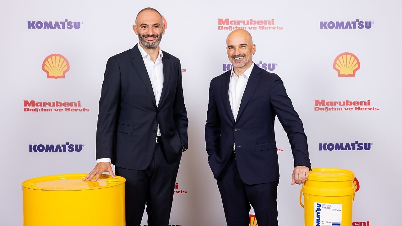Shell & Turcas Madeni Yağlar Kurumsal Satışlar Direktörü Can Ayvalıoğlu ve Marubeni Dağıtım ve Servis İş ve Maden Makinalarından Sorumlu COO Burçak Birand