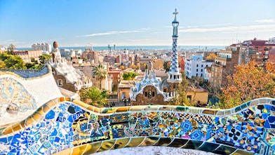 Barselona, İspanya’da Park Guell