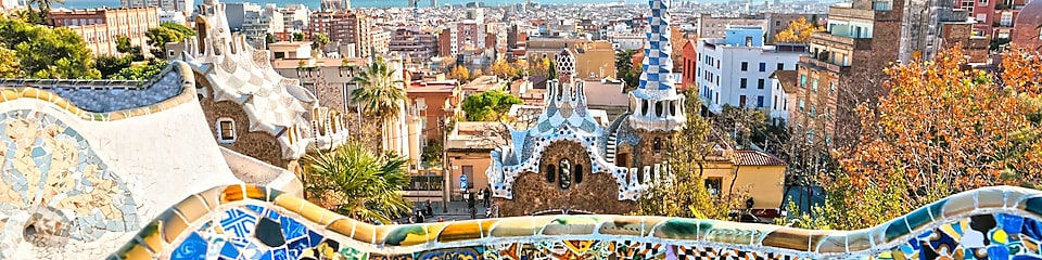 Barselona, İspanya’da Park Guell