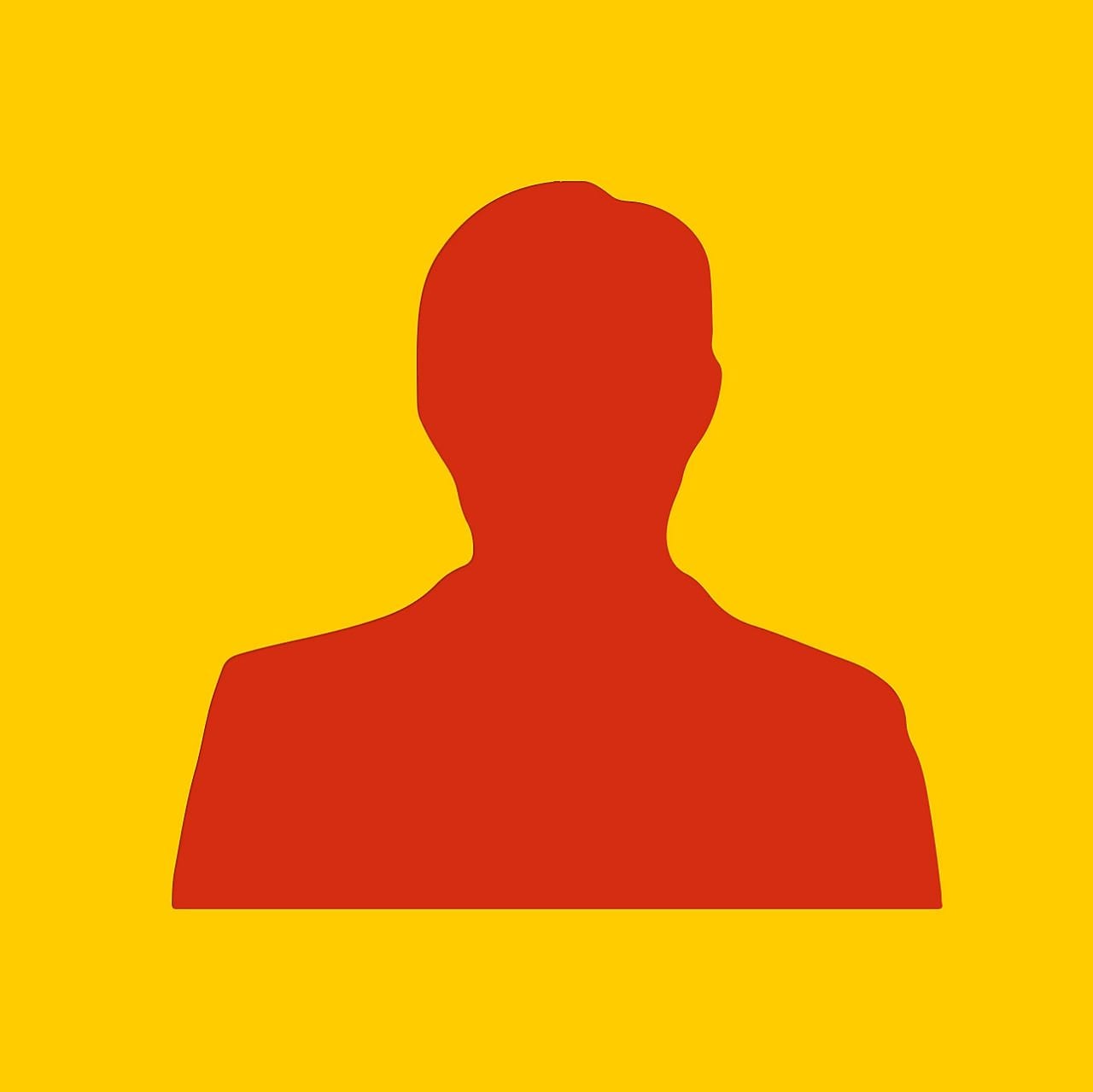 Bir erkek gövdesinin silueti