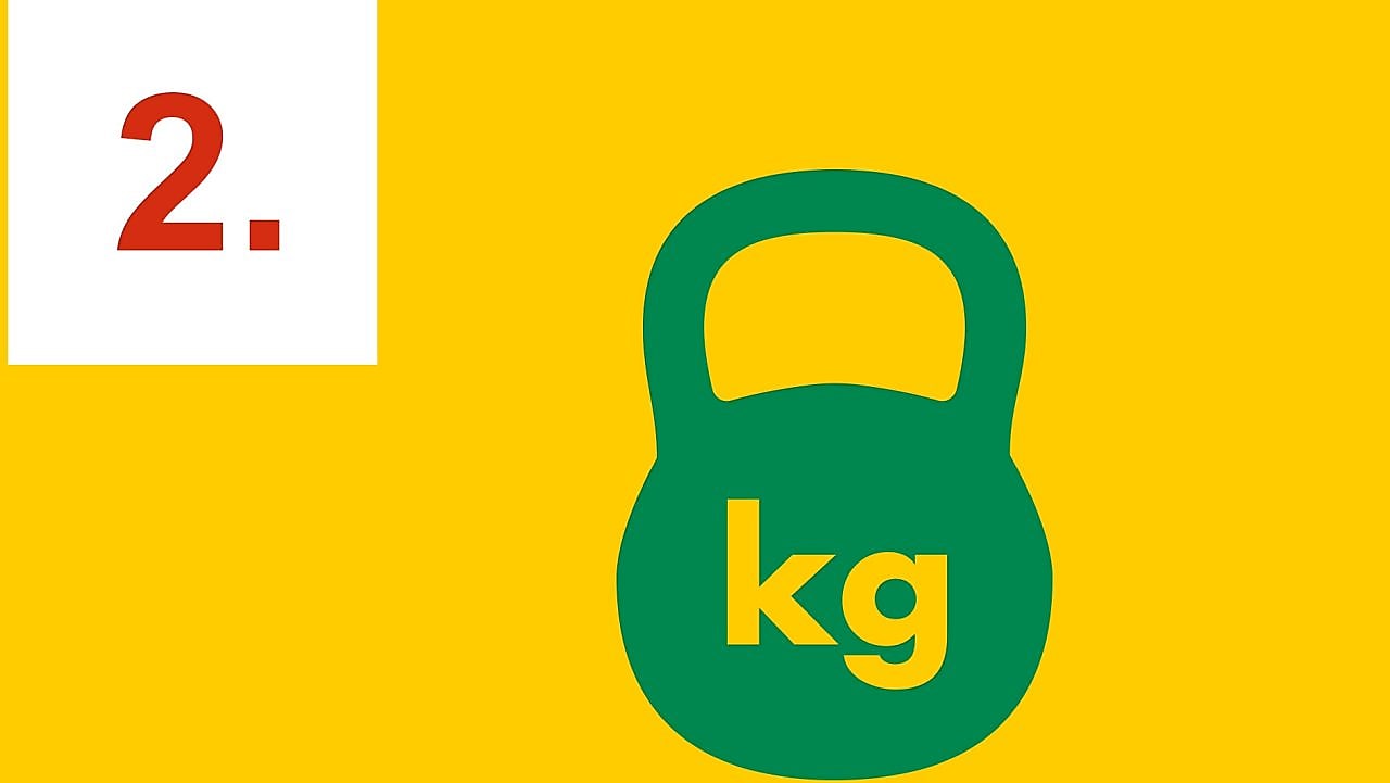 Üzerinde kilosu yazılı girya