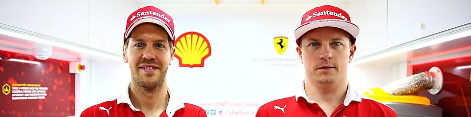 Sebastian Vettel ve Kimi Raikkonen shell v-power’ı tanıtıyor