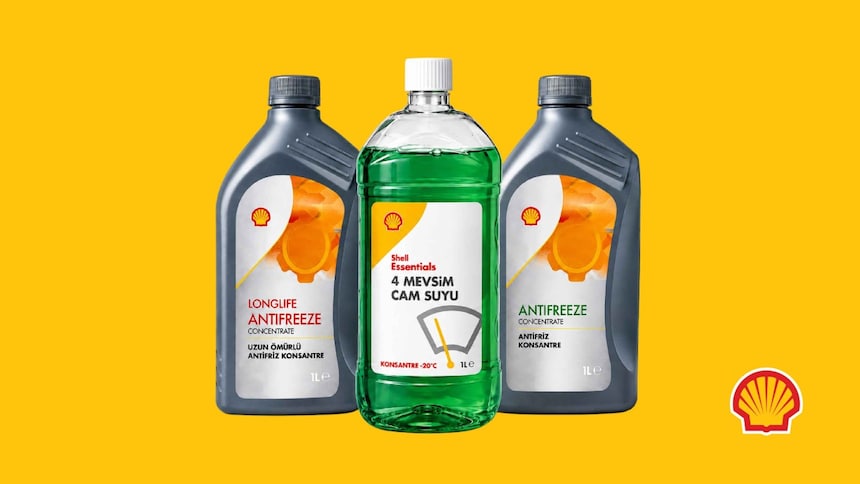 Shell ClubSmart Hep Kazan ile Shell Antifreeze Yanında Shell Essentials Cam Suyu %25 İndirimli!