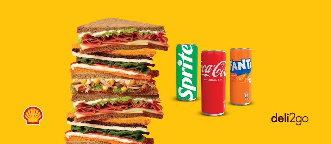 Shell ClubSmart Hep Kazan ile deli2go Sandviç ile Sıcak Lezzetlerin Yanında Alınacak Soğuk İçecek 1 TL!