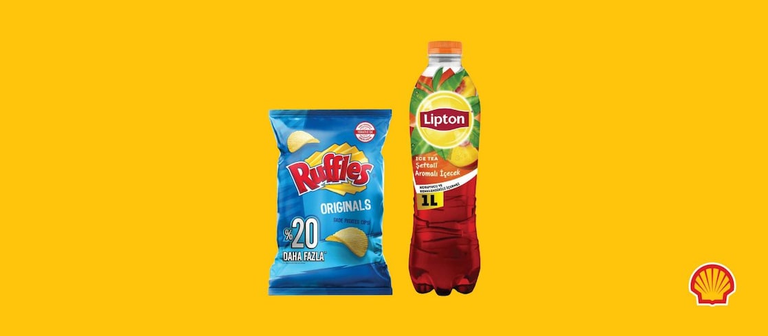 Shell ClubSmart Hep Kazan ile Ruffles Çeşitleri Yanında Alınacak Lipton Ice-Tea %50 İndirimli!