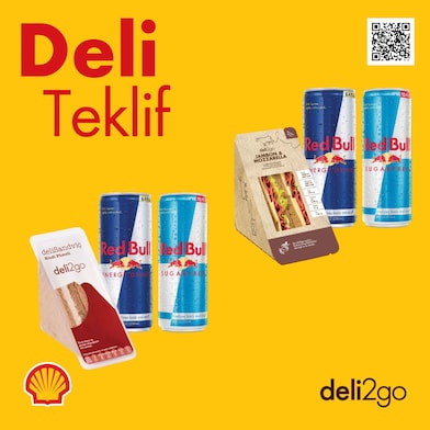 deli2go Sandviç & Red Bull Menüler Avantajlı Fiyatlarla!