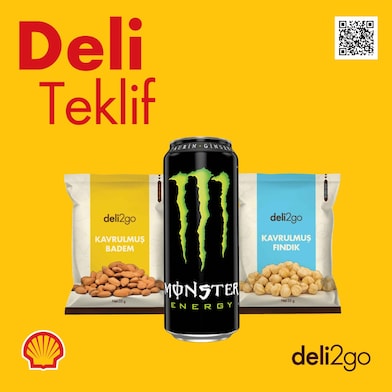 Monster Enerji İçeceği Yanında deli2go Kuruyemiş %50 İndirimli!