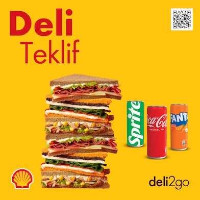 deli2go Sandviç Yanında Soğuk İçecek 1 TL!