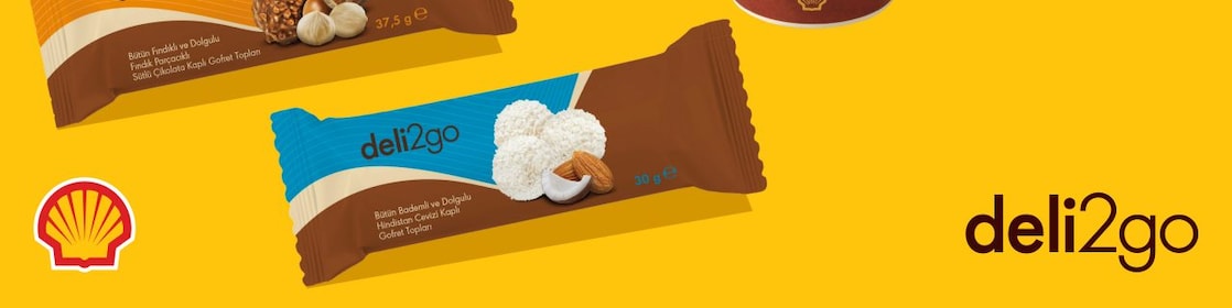 Görsel, kahve yanında deli2go gofret topu 1 TL kampanyamızı gösteriyor